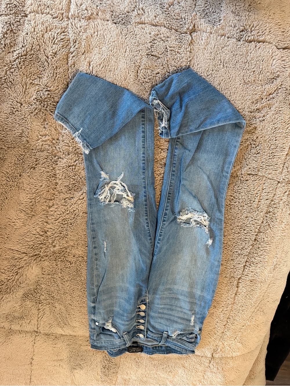 Judy Blue Light Blue Distressed Skinny Jeans